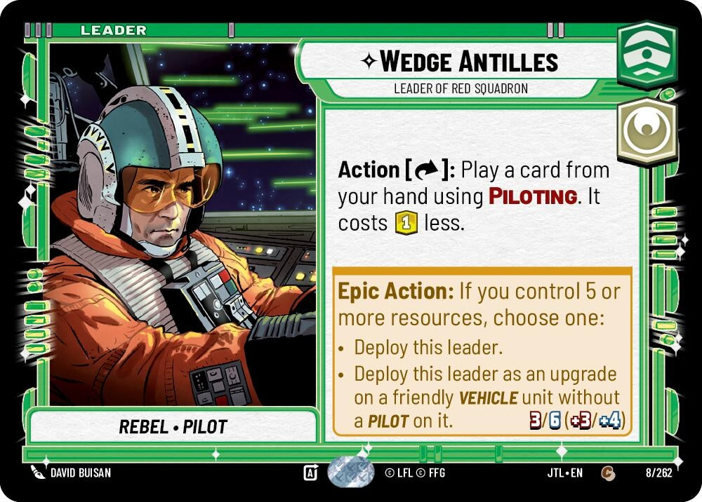 Image for Wedge Antilles - Leader of Red Squadron (008/262) (Jump to Lightspeed) - Star Wars: Unlimited