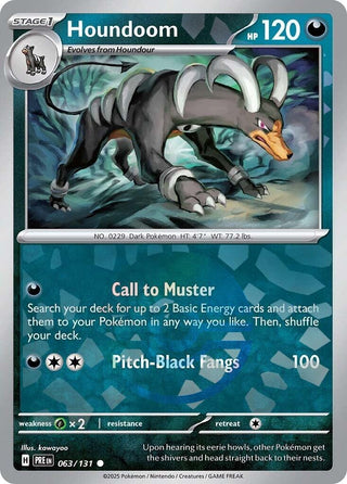 Image for Houndoom (Poke Ball Pattern) (063/131) (SV: Prismatic Evolutions) - Pokemon