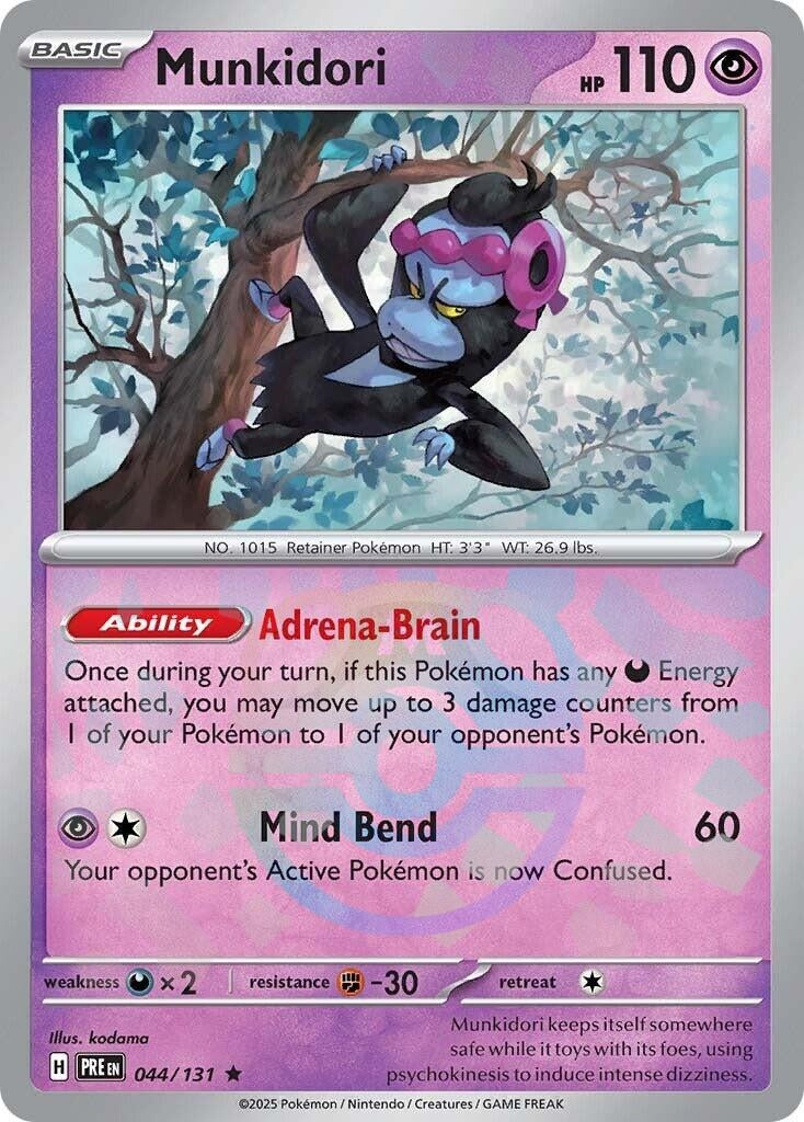 Image for Munkidori (Master Ball Pattern) (044/131) (SV: Prismatic Evolutions) - Pokemon