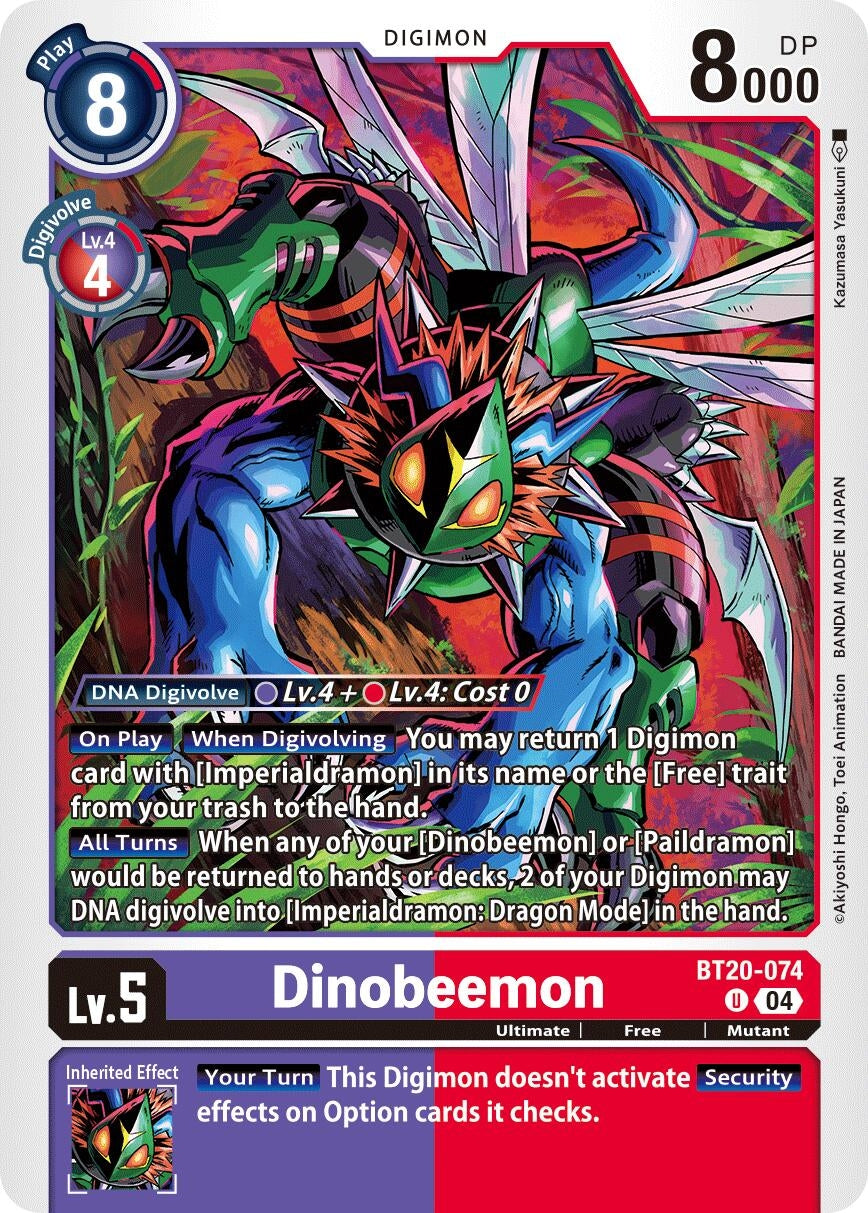Image for Dinobeemon (BT20-074 U) (Release Special Booster 2.5) - Digimon Card Game