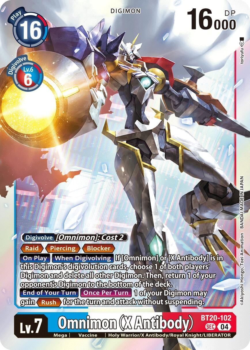 Image for Omnimon (X Antibody) (BT20-102 SEC) (Release Special Booster 2.5) - Digimon Card Game
