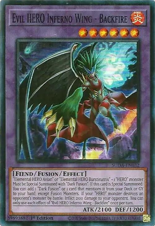 Evil HERO Inferno Wing - Backfire (SUDA-EN032) (Supreme Darkness)