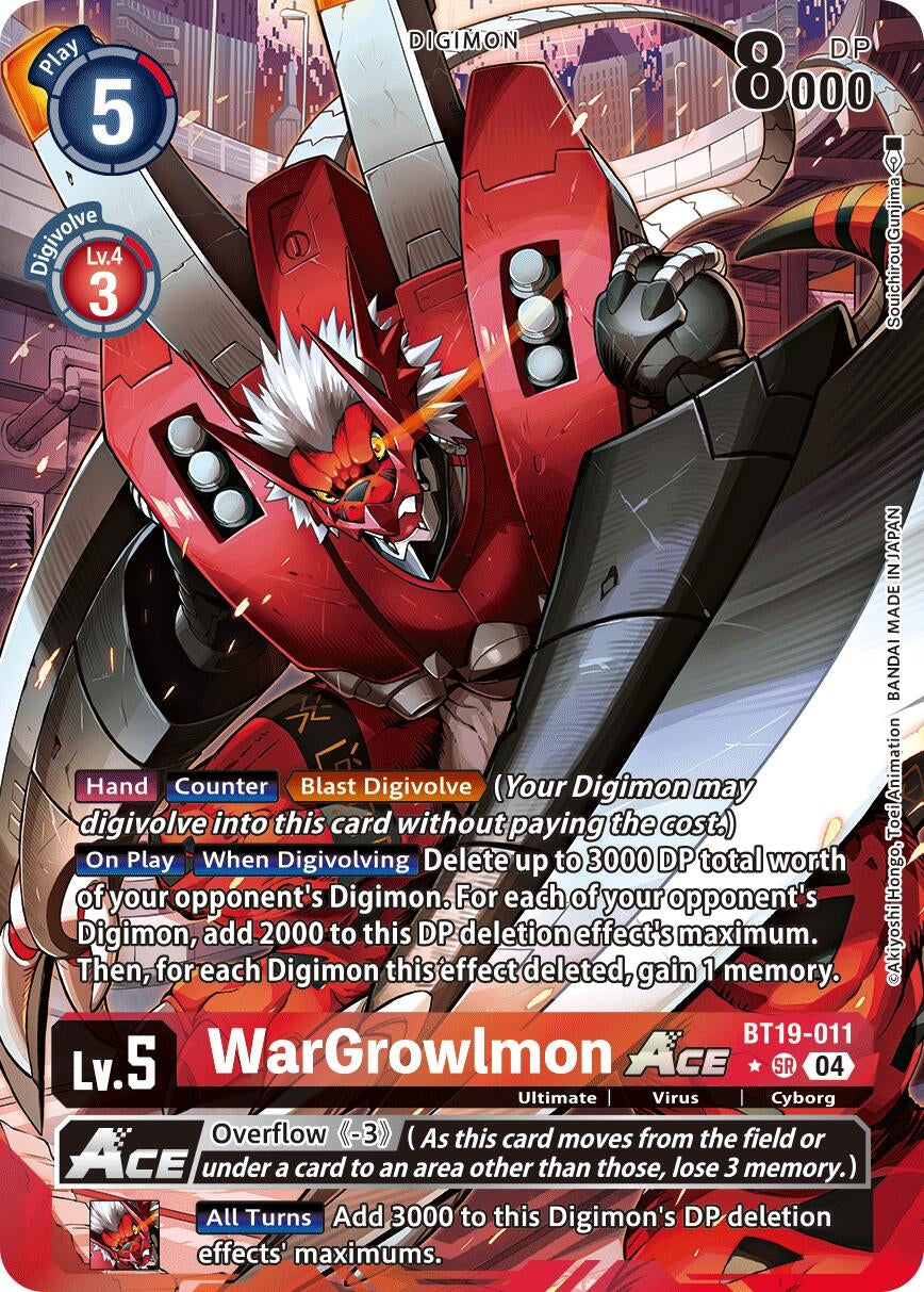 Image for WarGrowlmon ACE (Alternate Art) (BT19-011 SR) (Release Special Booster 2.5) - Digimon Card Game