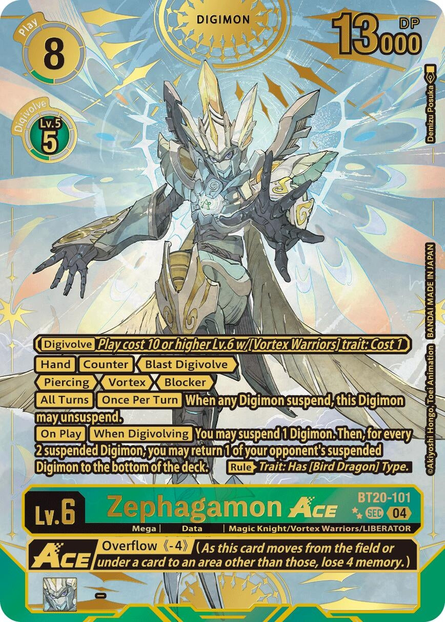 Image for Zephagamon ACE (Textured) (BT20-101 SEC) (Release Special Booster 2.5) - Digimon Card Game
