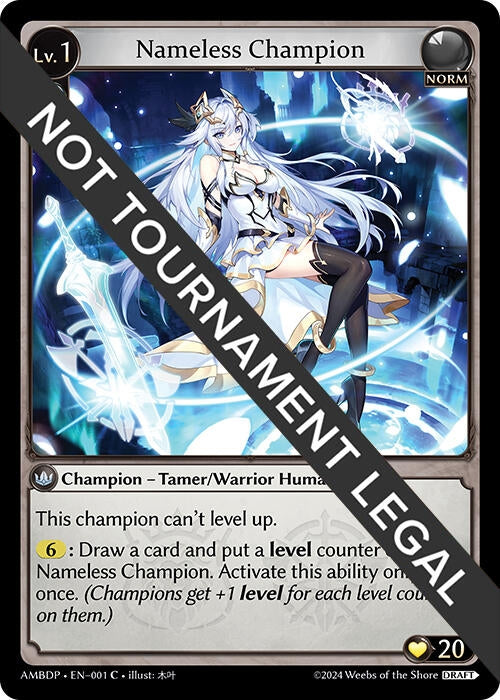 Image for Nameless Champion (Tamer/Warrior) (001) (Mortal Ambition Draft Pack) - Grand Archive TCG