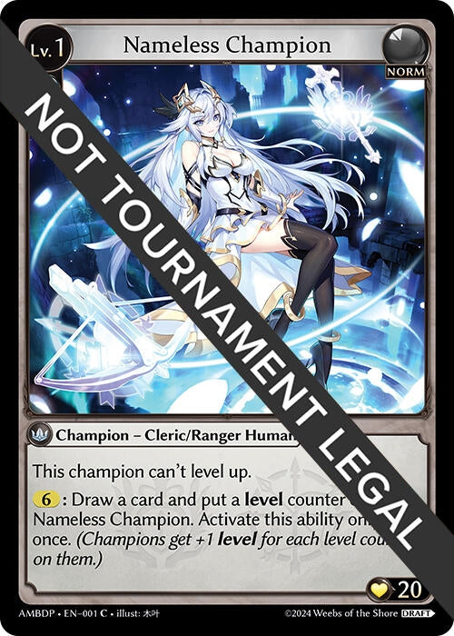 Image for Nameless Champion (Cleric/Ranger) (001) (Mortal Ambition Draft Pack) - Grand Archive TCG
