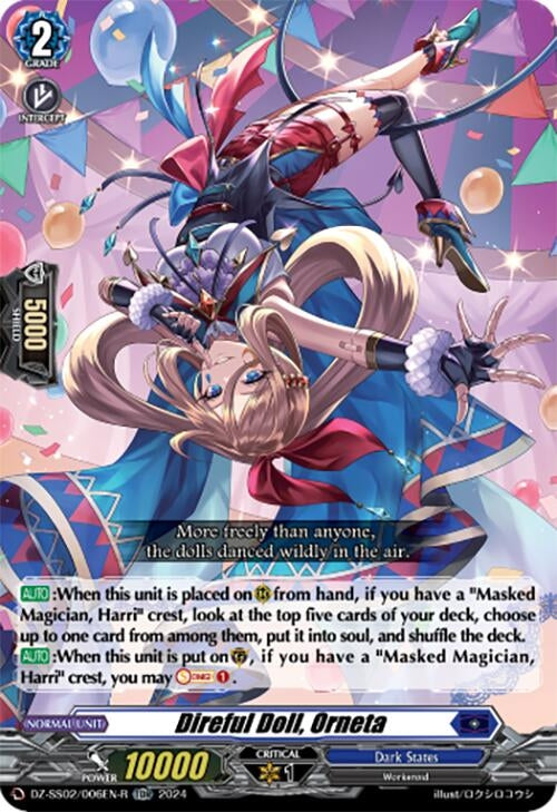 Image for Direful Doll, Orneta (TDR) (DZ-SS02/006EN-R) [DZ-SS02: Stride Deckset -Harri-] - Cardfight Vanguard