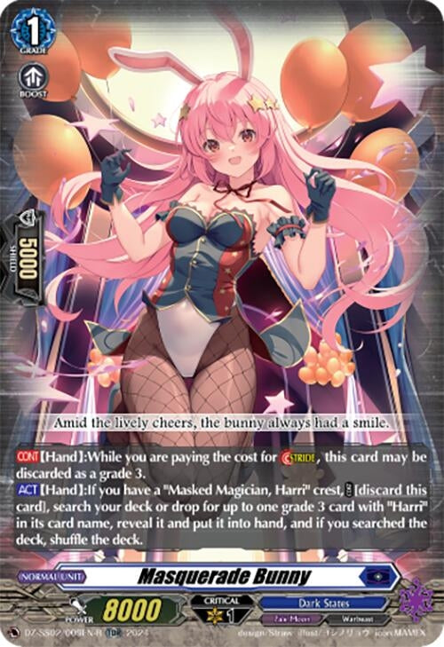 Image for Masquerade Bunny (TDR) (DZ-SS02/009EN-R) [DZ-SS02: Stride Deckset -Harri-] - Cardfight Vanguard