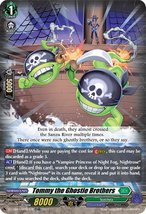 Image for Tommy the Ghostie Brothers (TDR) (DZ-SS03/009EN-R) [DZ-SS03: Stride Deckset -Nightrose-] - Cardfight Vanguard