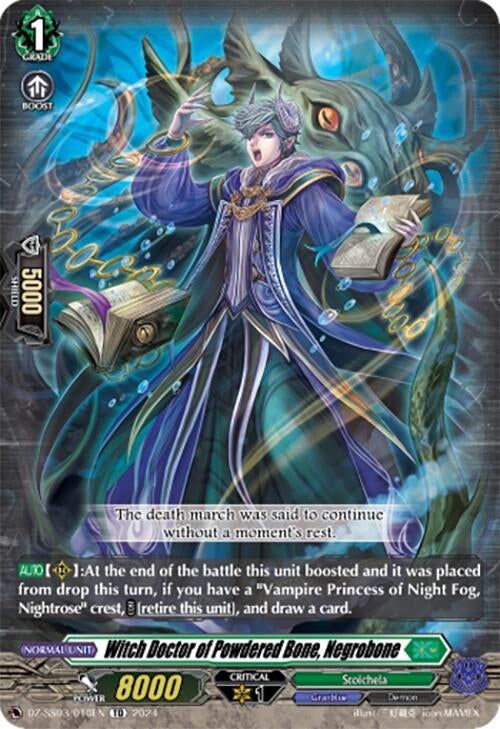Image for Witch Doctor of Powdered Bone, Negrobone (DZ-SS03/010EN) [DZ-SS03: Stride Deckset -Nightrose-] - Cardfight Vanguard
