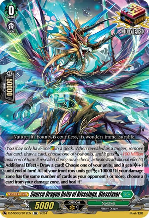 Image for Source Dragon Deity of Blessings, Blessfavor (DZ-SS03/012EN) [DZ-SS03: Stride Deckset -Nightrose-] - Cardfight Vanguard