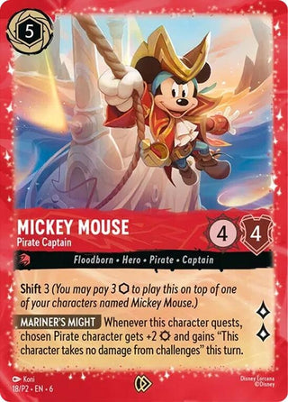 Image for Mickey Mouse - Pirate Captain (18) [Disney Lorcana Promo Cards] - Disney Lorcana