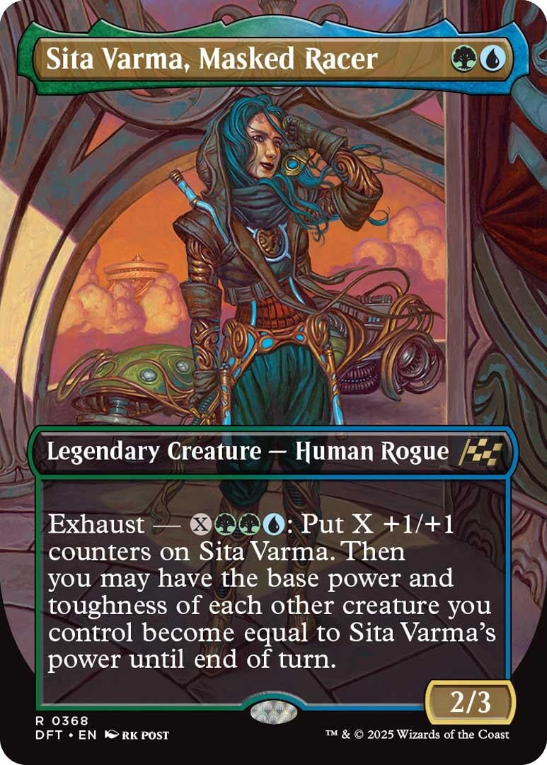 Sita Varma Masked Racer (Borderless) (368) (DFT) - MTG Single