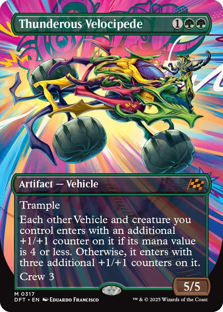 Thunderous Velocipede (Borderless) (317) (DFT) - MTG Single