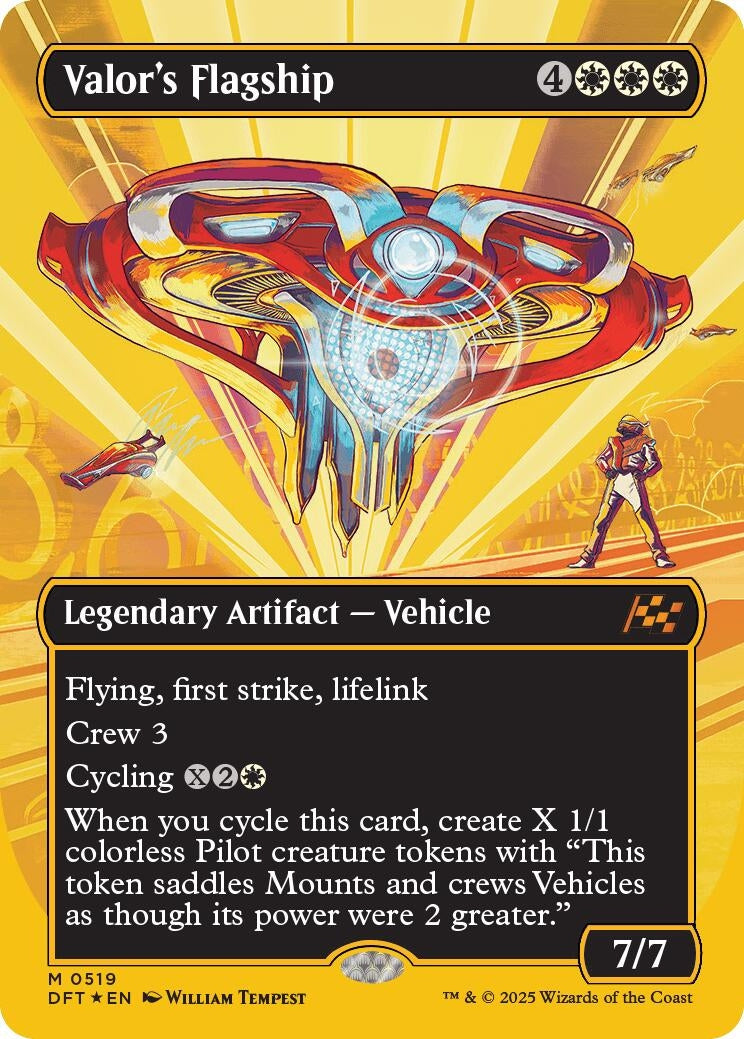 Image for Valor's Flagship (Borderless) (First-Place Foil) (519) [Aetherdrift]