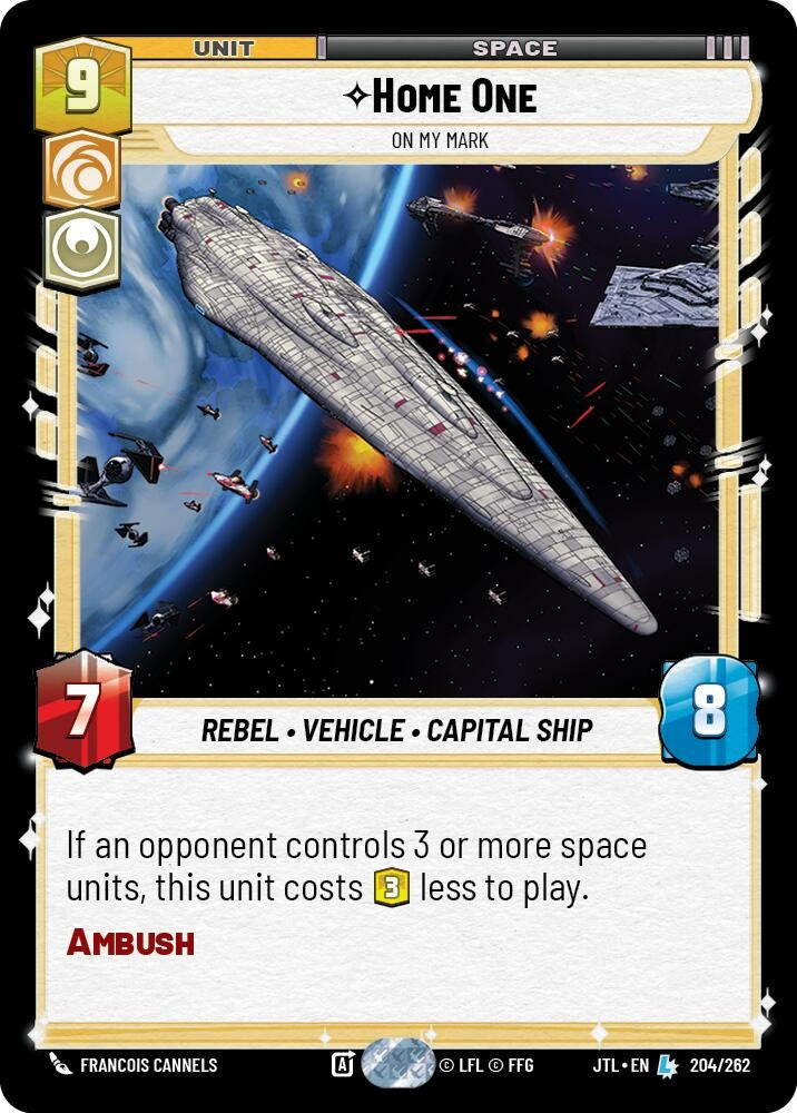 Image for Home One - On My Mark (204/262) (Jump to Lightspeed) - Star Wars: Unlimited