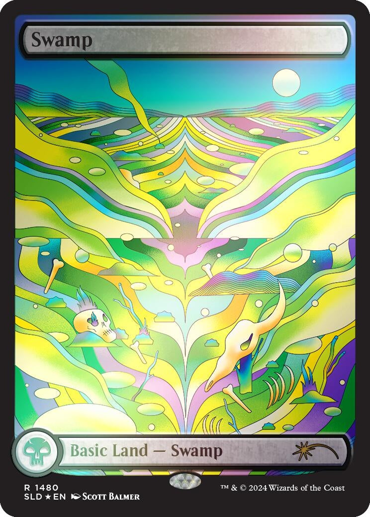 Image for Swamp (1480) (Rainbow Foil) (1480) (Secret Lair Drop Series) - Magic: The Gathering