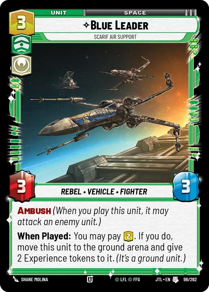 Image for Blue Leader - Scarif Air Support (096/262) (Jump to Lightspeed) - Star Wars: Unlimited