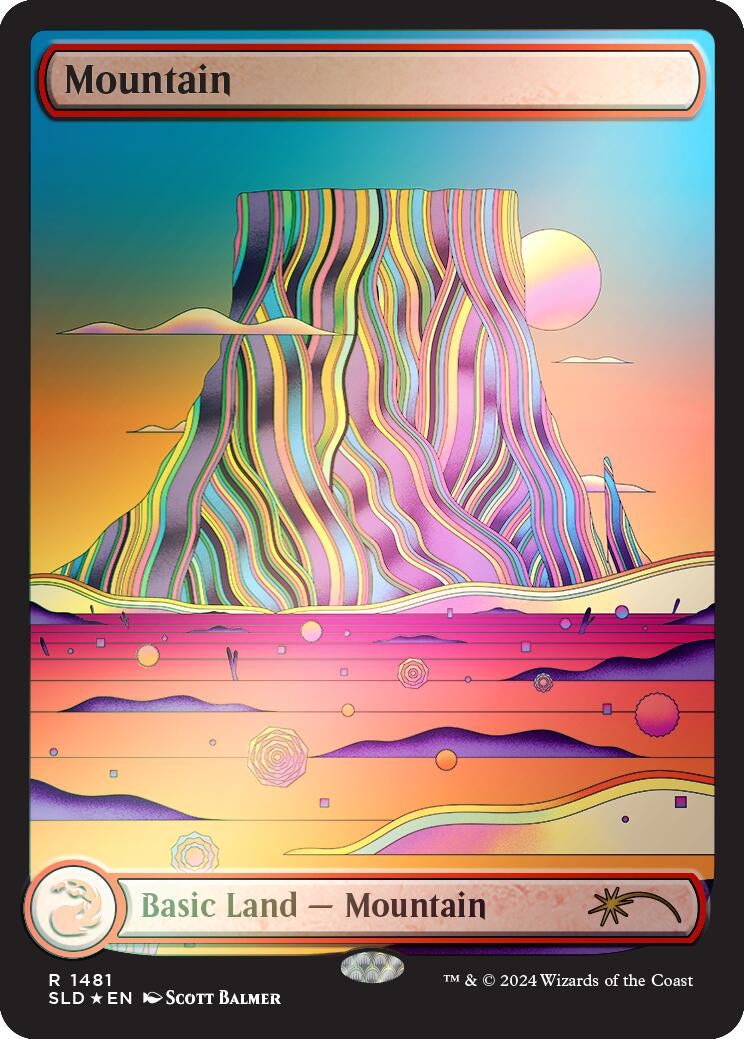 Image for Mountain (1481) (Rainbow Foil) (1481) (Secret Lair Drop Series) - Magic: The Gathering