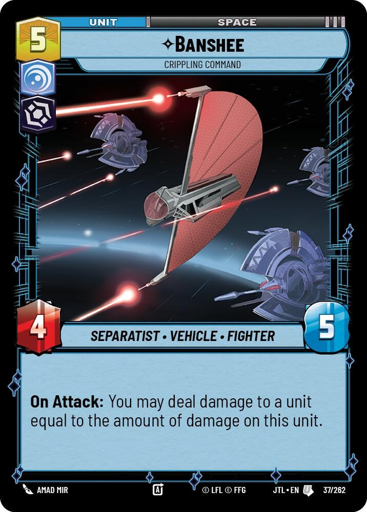 Image for Banshee - Crippling Command (037/262) (Jump to Lightspeed) - Star Wars: Unlimited