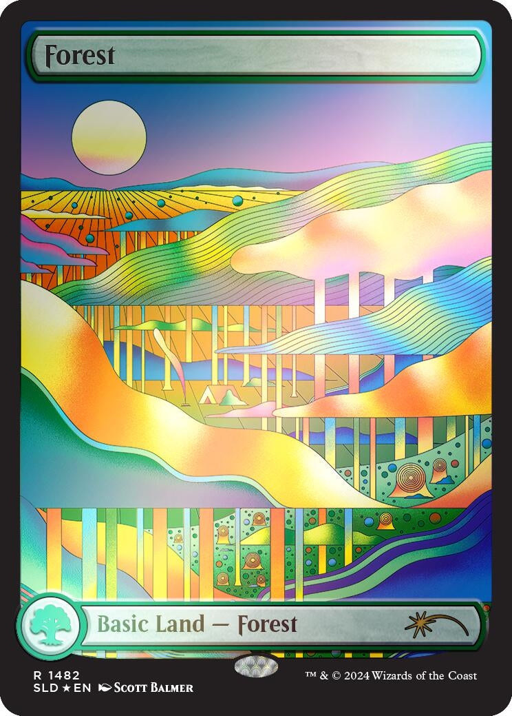 Image for Forest (1482) (Rainbow Foil) (1482) (Secret Lair Drop Series) - Magic: The Gathering