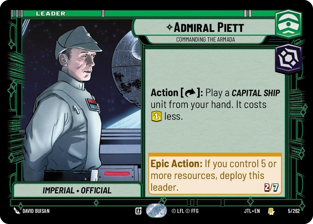 Image for Admiral Piett - Commanding the Armada (005/262) (Jump to Lightspeed) - Star Wars: Unlimited