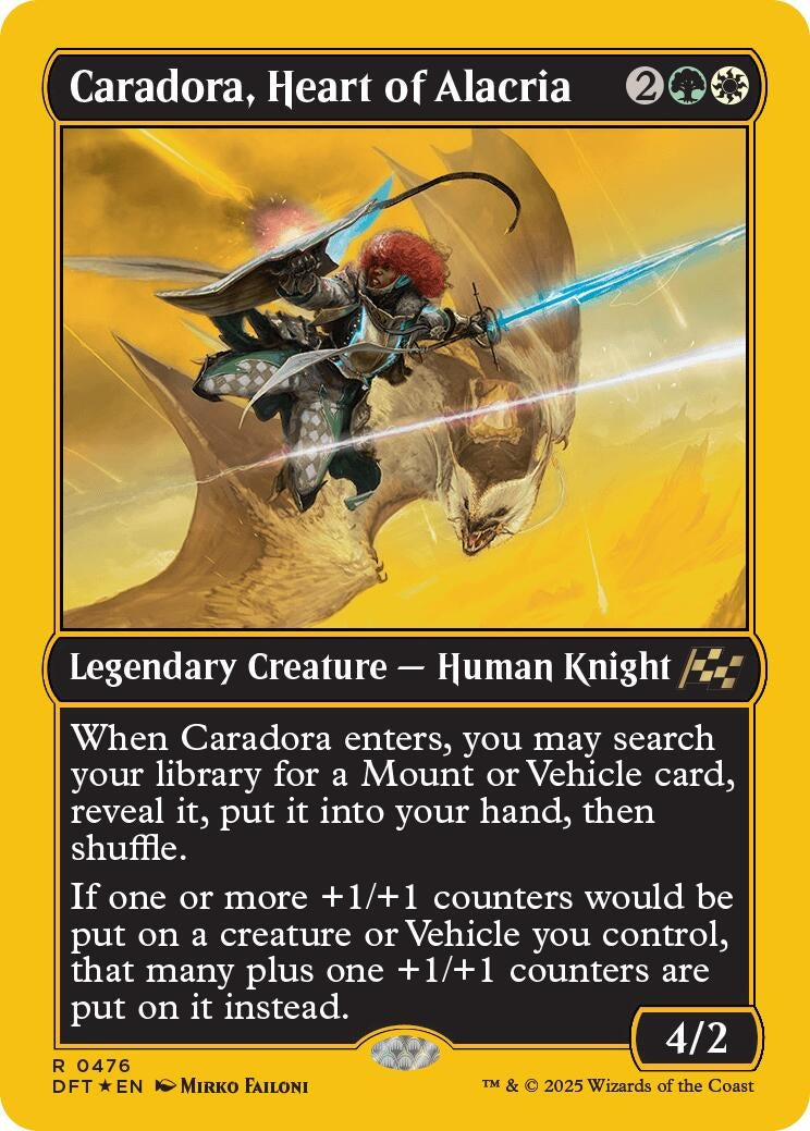 Image for Caradora, Heart of Alacria (First-Place Foil) (476) [Aetherdrift]