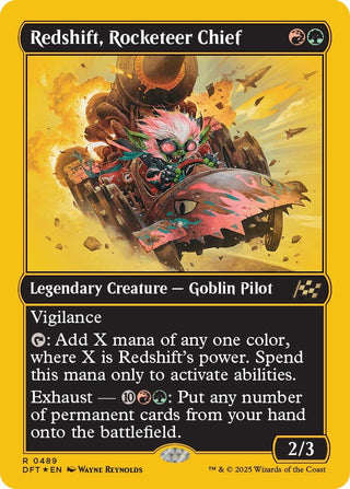 Image for Redshift, Rocketeer Chief (First-Place Foil) (489) [Aetherdrift]