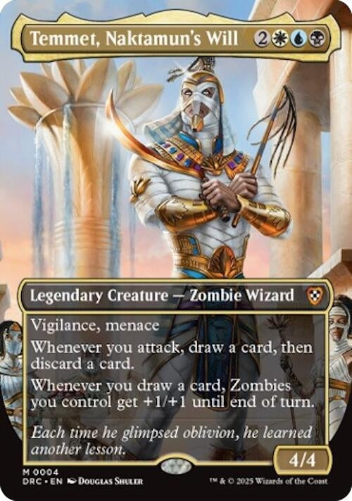 Image for Temmet, Naktamun's Will (Borderless) (4) (Commander: Aetherdrift) - Magic: The Gathering