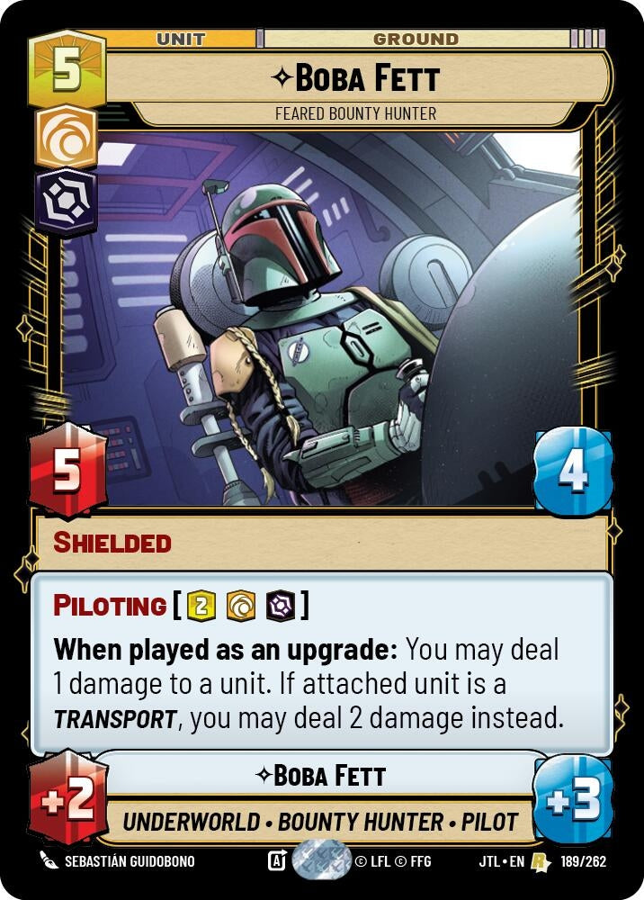Image for Boba Fett - Feared Bounty Hunter (189/262) (Jump to Lightspeed) - Star Wars: Unlimited