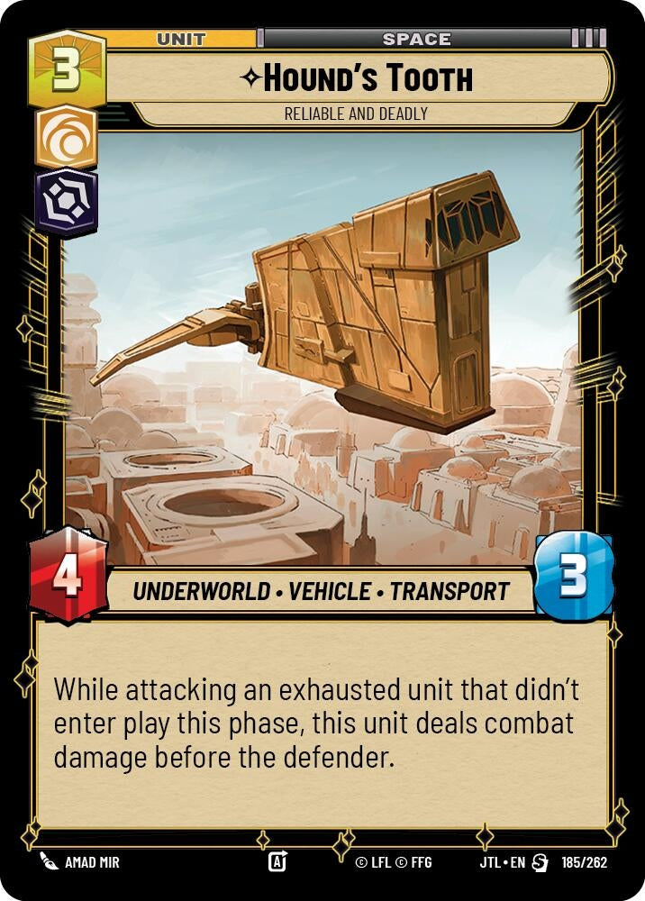 Image for Hound's Tooth - Reliable and Deadly (185/262) (Jump to Lightspeed) - Star Wars: Unlimited