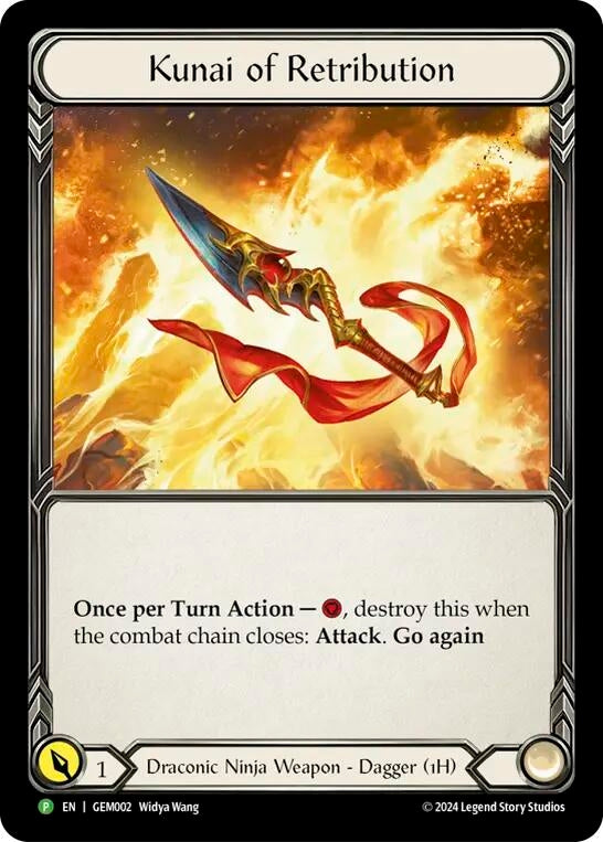 Image for Kunai of Retribution - GEM002 (GEM002) (GEM Pack 1) - Flesh and Blood TCG