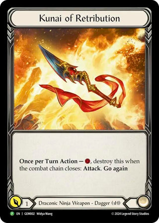 Image for Kunai of Retribution - GEM002 (GEM002) (GEM Pack 1) - Flesh and Blood TCG