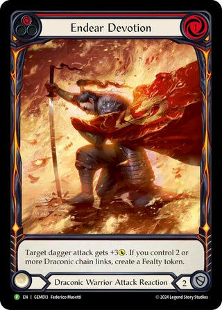 Image for Endear Devotion - GEM013 (GEM013) (GEM Pack 1) - Flesh and Blood TCG