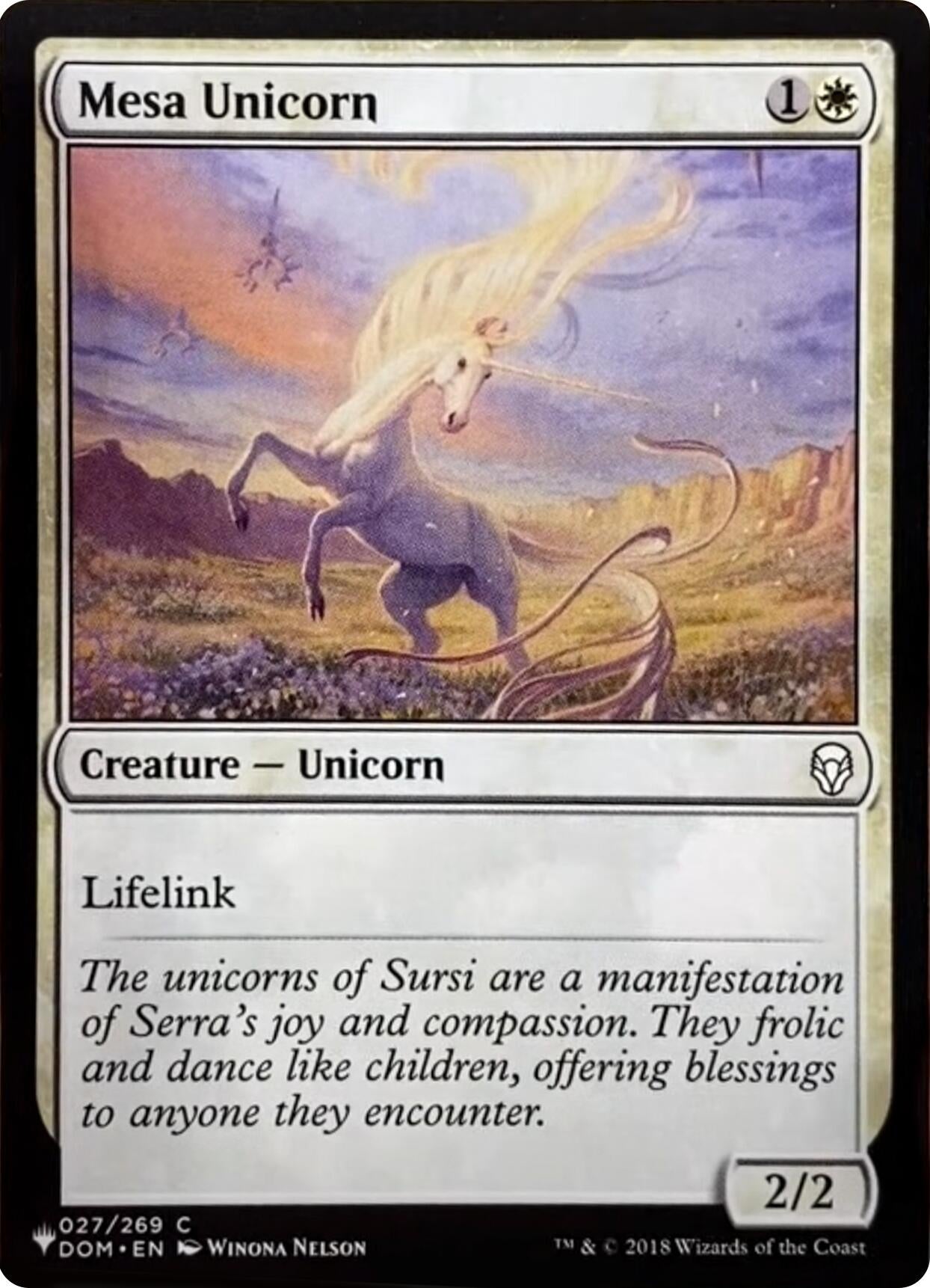 Image for Mesa Unicorn (027/269) (The List Reprints) - Magic: The Gathering
