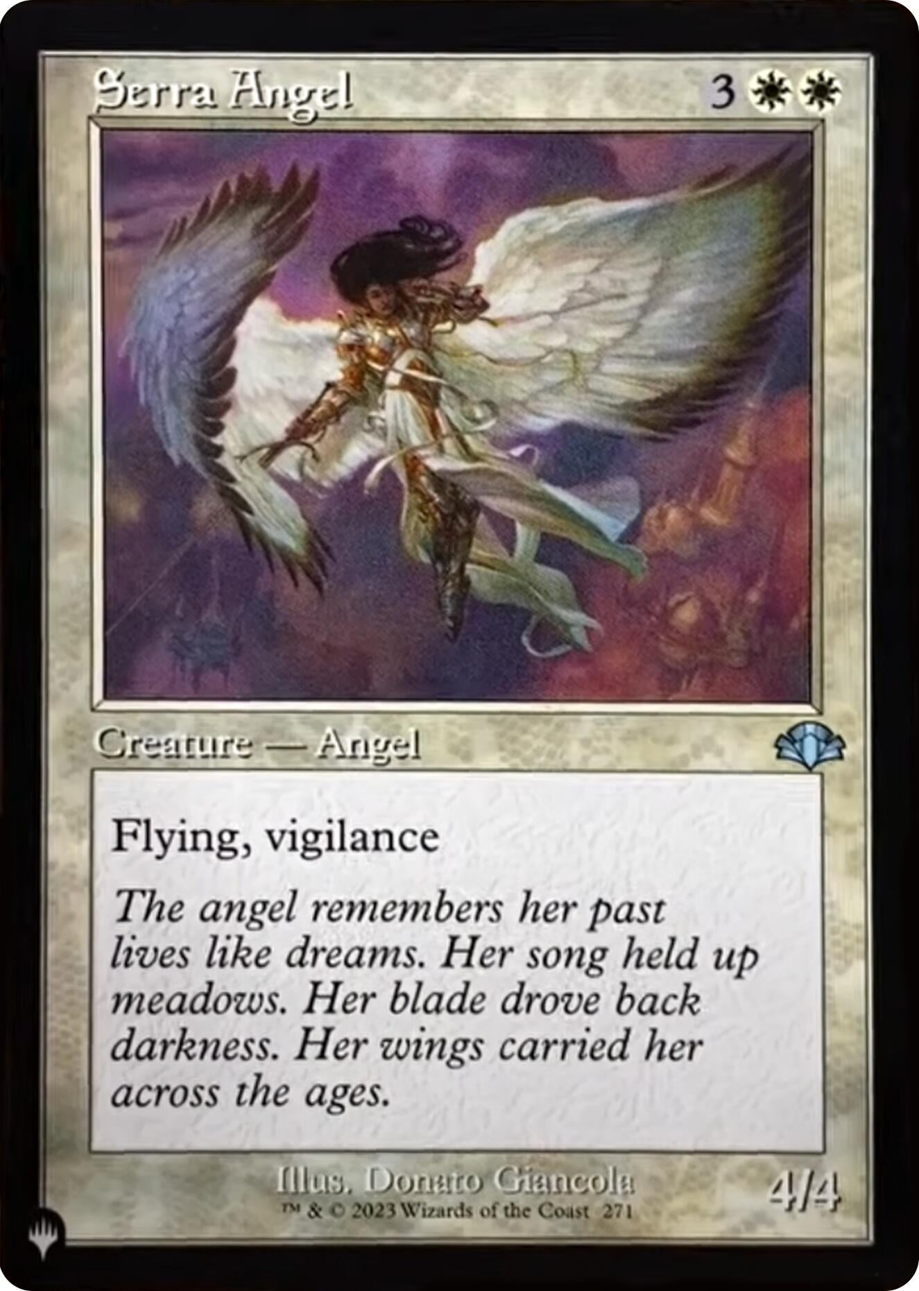 Image for Serra Angel (Retro Frame) (271/261) (The List Reprints) - Magic: The Gathering