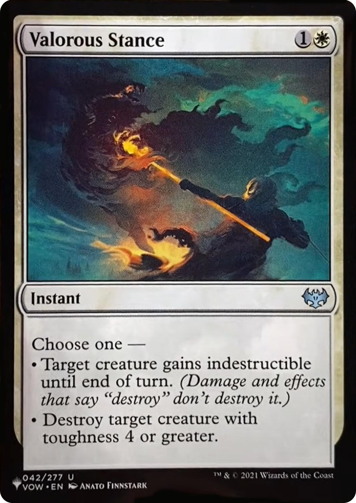Image for Valorous Stance (VOW) (042/277) (The List Reprints) - Magic: The Gathering