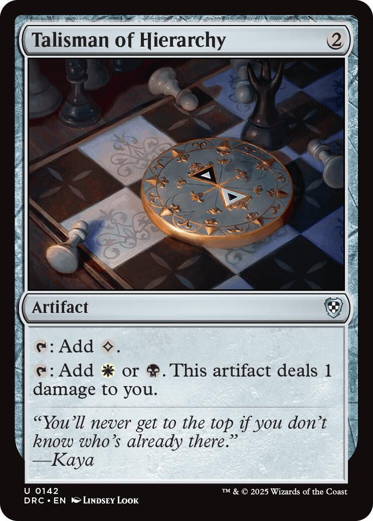 Image for Talisman of Hierarchy (142) (Commander: Aetherdrift) - Magic: The Gathering