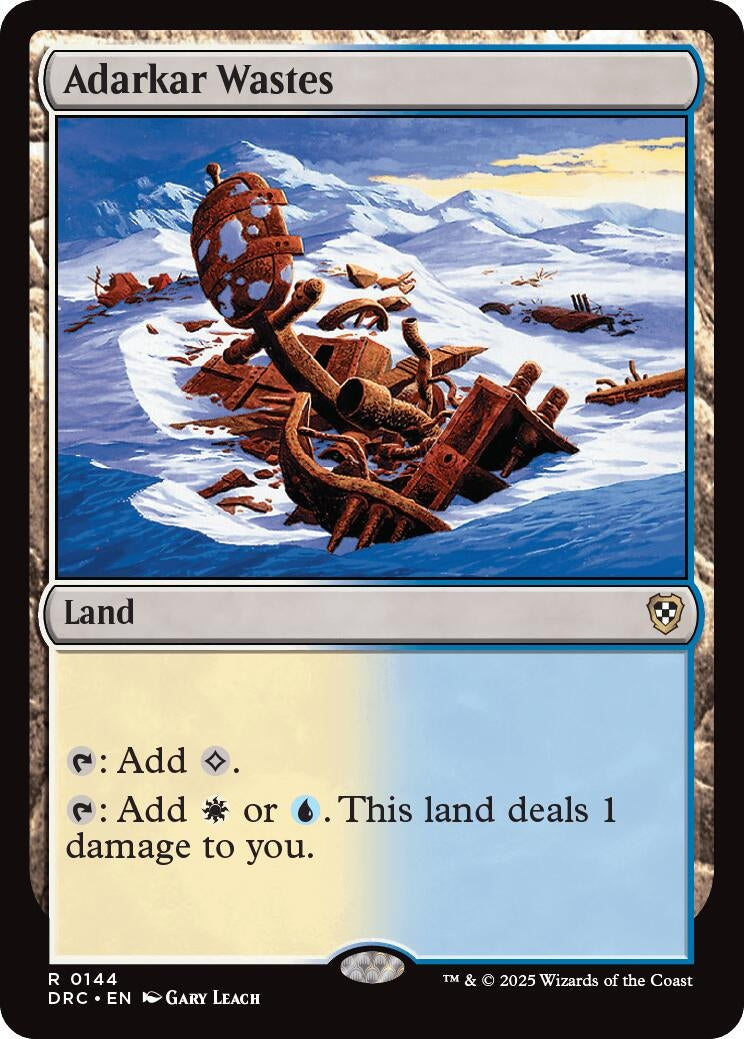 Image for Adarkar Wastes (144) (Commander: Aetherdrift) - Magic: The Gathering