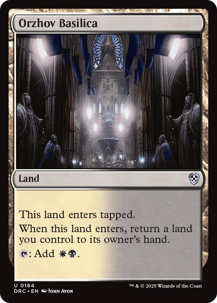 Image for Orzhov Basilica (164) (Commander: Aetherdrift) - Magic: The Gathering