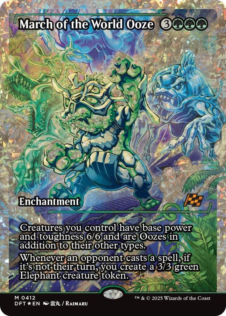 Image for March of the World Ooze (Showcase) (Fracture Foil) (412) [Aetherdrift]