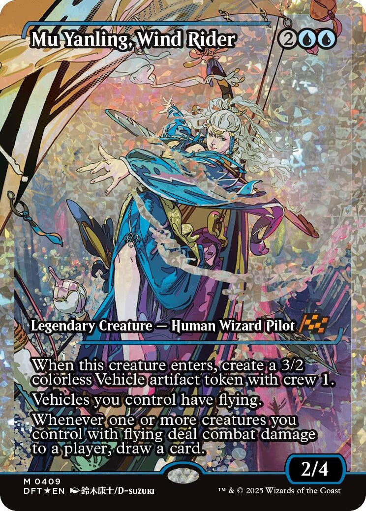 Image for Mu Yanling, Wind Rider (Showcase) (Fracture Foil) (409) [Aetherdrift]