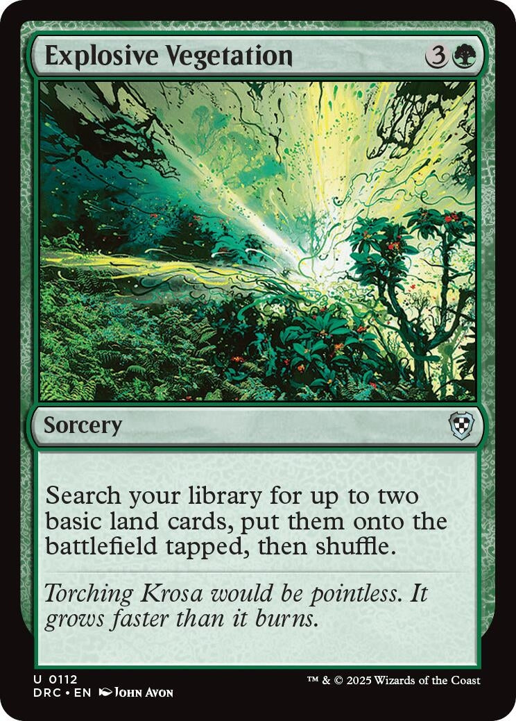 Image for Explosive Vegetation (112) (Commander: Aetherdrift) - Magic: The Gathering