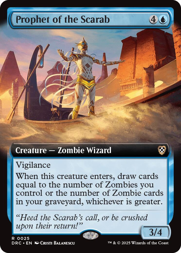 Image for Prophet of the Scarab (Extended Art) (25) (Commander: Aetherdrift) - Magic: The Gathering