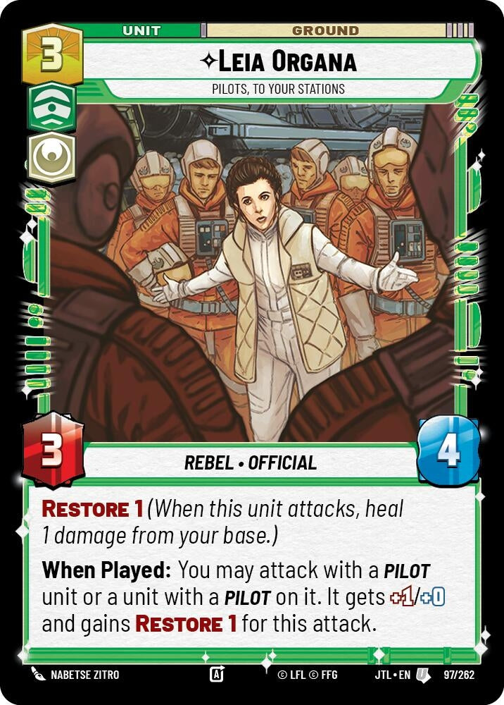 Image for Leia Organa - Pilots, To Your Stations (097/262) (Jump to Lightspeed) - Star Wars: Unlimited