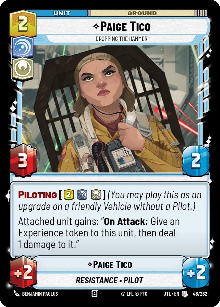Image for Paige Tico - Dropping the Hammer (046/262) (Jump to Lightspeed) - Star Wars: Unlimited
