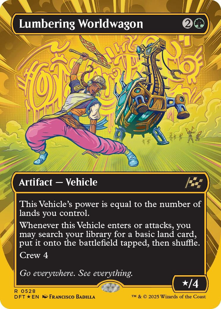 Image for Lumbering Worldwagon (Borderless) (First-Place Foil) (528) [Aetherdrift]