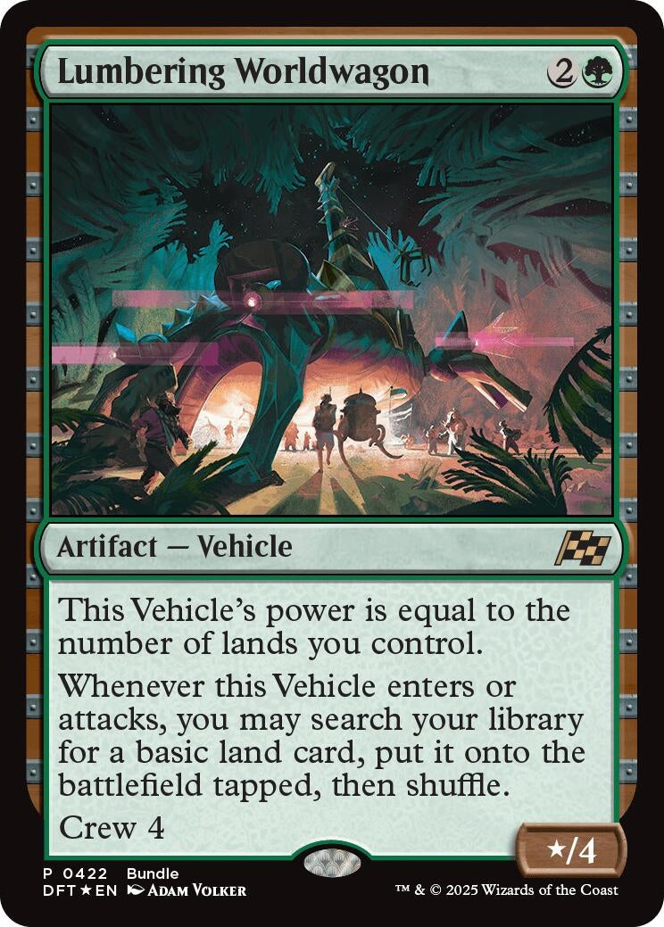 Image for Lumbering Worldwagon (DFT Bundle) (422) (Unique and Miscellaneous Promos) - Magic: The Gathering