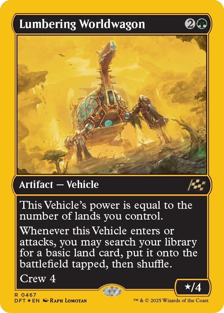 Image for Lumbering Worldwagon (First-Place Foil) (467) [Aetherdrift]