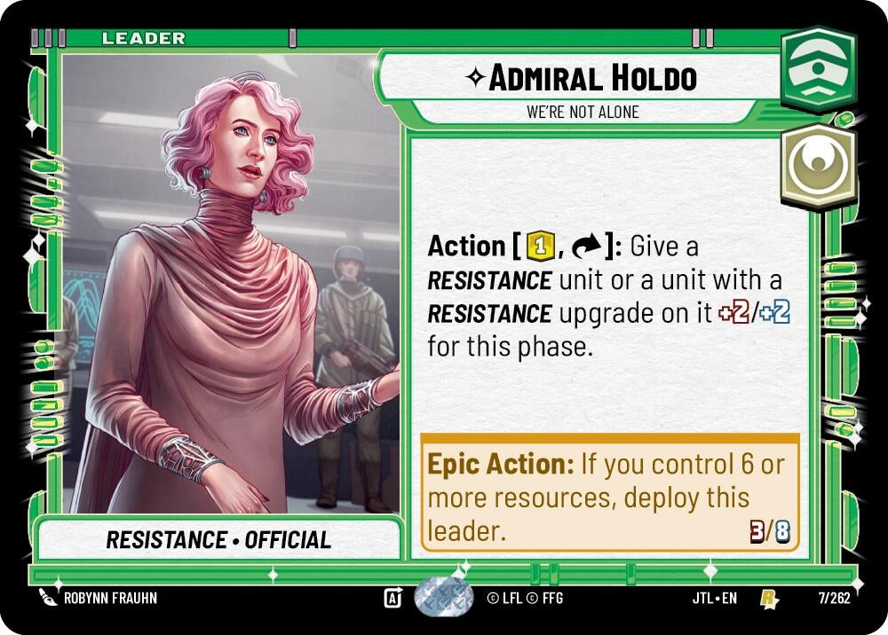 Image for Admiral Holdo - We're Not Alone (007/262) (Jump to Lightspeed) - Star Wars: Unlimited